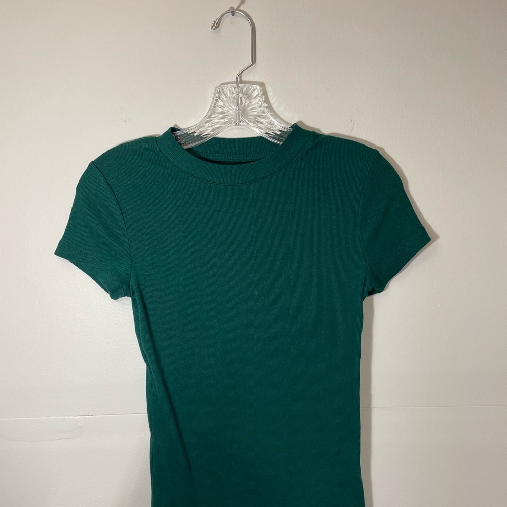 A New Day Fitted Green Short Sleeve T-Shirt
